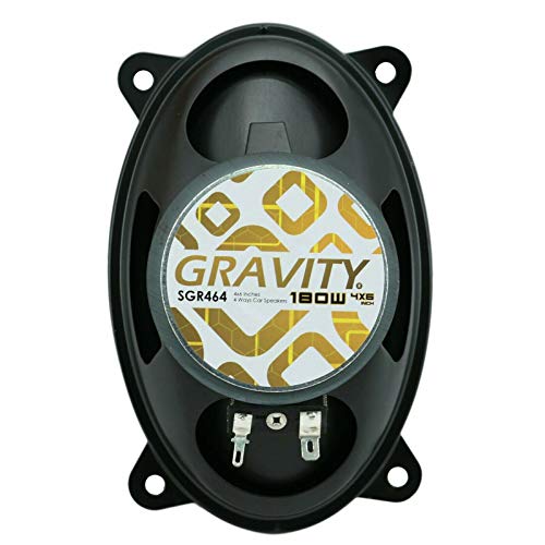 Gravity 4X SGR464 4x6-Inch 4-Way 180 Watts Peak Power CEA Rated Car Audio Full Range Speakers Made with Alpha Cellulose Cones and Moisture Resistant Rubber Surround -2 Pairs Gravity 4X SGR464 4x6-Inch 4-Way 180 Watts Peak Power CEA Rated Car Audio Full Range Speakers Made with Alpha Cellulose Cones and Moisture Resistant Rubber Surround -2 Pairs